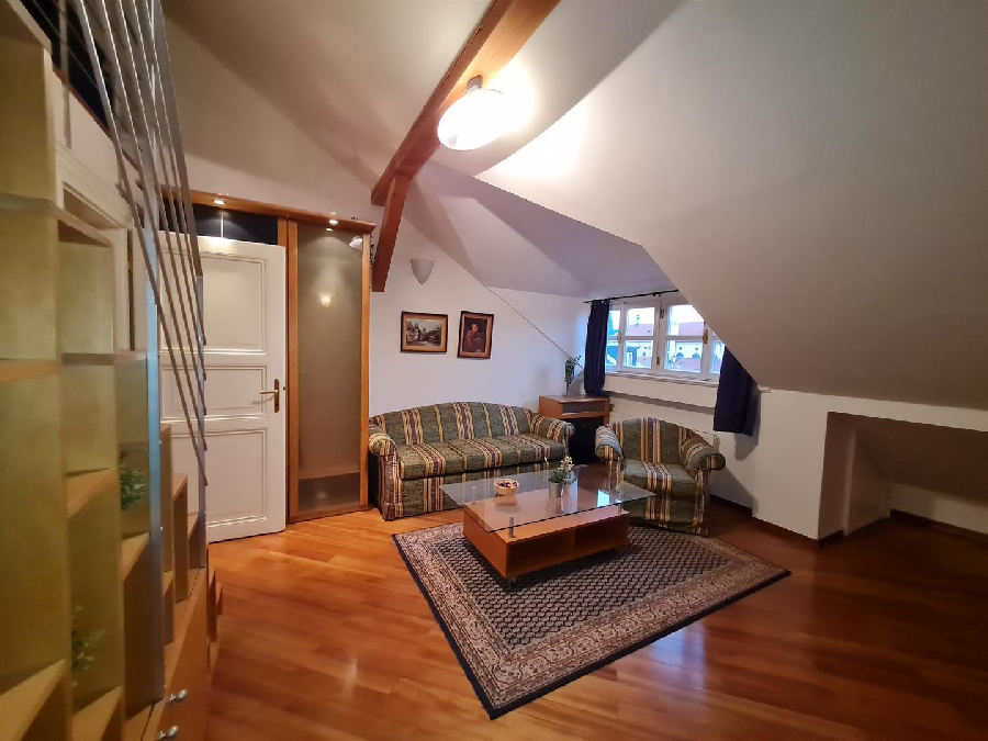 Attic apartment for sale 1 + kk, 45.5 m2 with a view in the historical center of Prague 1