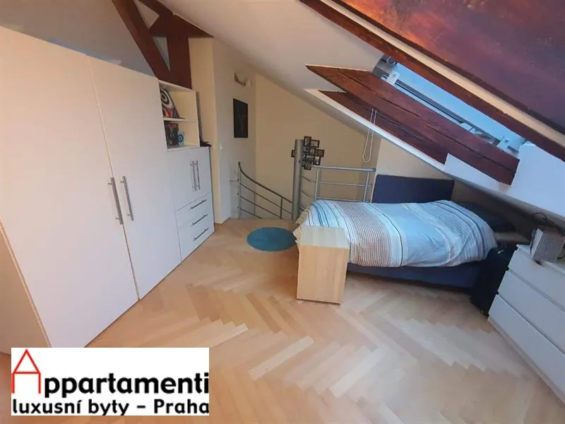 Attic apartment 185 m2 big terrace views of the Castle and Petrin in Malá strana, Prague 1