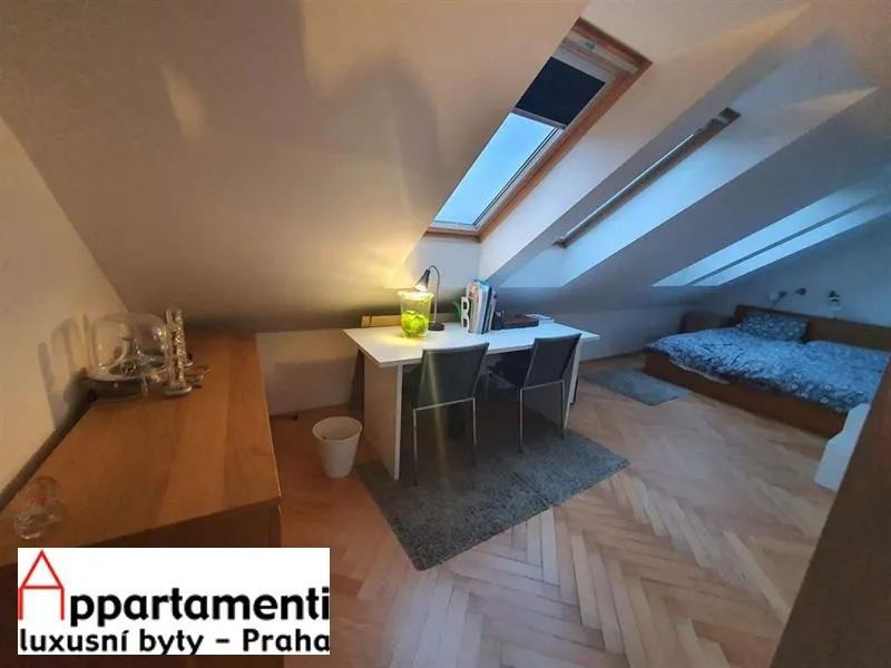 Attic apartment 185 m2 big terrace views of the Castle and Petrin in Malá strana, Prague 1