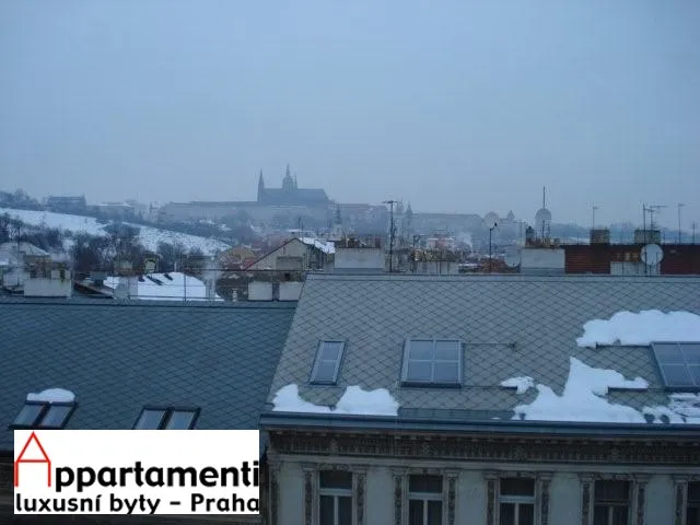 Attic apartment 185 m2 big terrace views of the Castle and Petrin in Malá strana, Prague 1