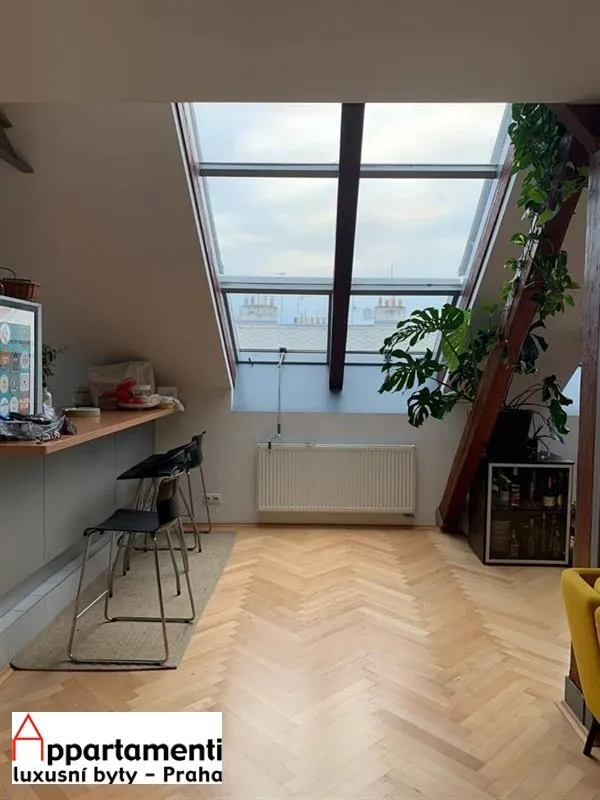 Attic apartment 185 m2 big terrace views of the Castle and Petrin in Malá strana, Prague 1